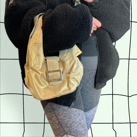 blaque Shiny Suede Mini Hobo Bag - Picture 8 of 8